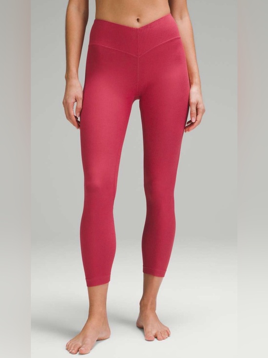 lululemon athletica Pants - Lululemon V-Waist Yoga Tight 25 Grid Texture
Vintage Rose Sz 6